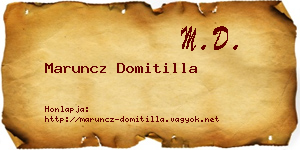 Maruncz Domitilla névjegykártya